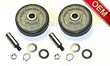 PS1570070 - (2PACK) 2 NEW CLOTHES DRYER COMPLETE DRUM SUPPORT ROLLER KIT ASSEMBLY WITH WASHERS AND SHAFT FOR MAYTAG WHIRLPOOL AND MORE