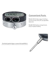 Neoteck, sonda indicadora digital de DTI, calibradora digital con dial de 0,01 .0005 pulgadas, rango de 0 25.4 mm 1 pulgada