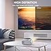 Mini Video Projector,4000 Lux Home Movie Projector,200” Display HD LCD Projector 1080P Supported,Work with Phone, PC, Mac, TV Stick, PS4, HDMI, USB for Home, Office and Outdoor (Silver)thumb 1
