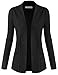 BIADANI Women Classic Soft Long Sleeve Open Front Cardigan Sweater Black 2X-Large