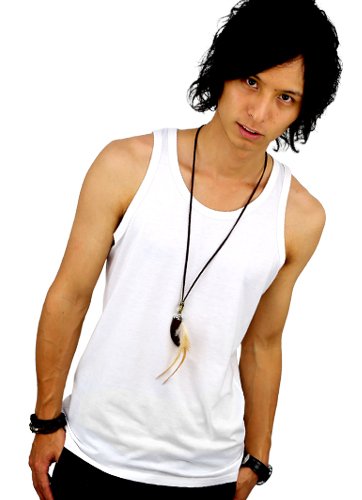 Amazon メンズ タンクトップ 無地 ホワイト 白 スリム タイト