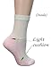 Yomandamor Women's 6 Pairs Ankle Socks with Non-Binding Top And Cushion Sole,L Size(Socks Size:9-11)