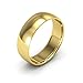 14K Yellow Gold men's and women's plain wedding bands 6mm comfort-fit light
