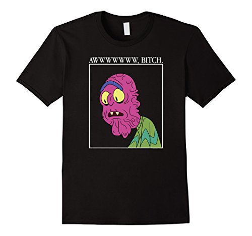 Mens Rick & Morty Aww Bitch 3XL Black