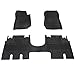 Winunite Front and Rear Floor Mats Compatible with Jeep Wrangler JK JKU 4 Door Unlimited 2014 2015 2016 2017 2018 All Weather Guard TPE Black Slush Floor Liner Set