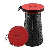 COAWG Portable Telescoping Stool Folding Camping Stool Seat for Fishing Hiking Traveling Outdoor Activities