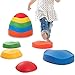 leofit Balance Stones River Stepping Stones 5-Pieces Early Kids Education Balance&Coordination Training for Indoor, Outdoor, Grass, Home, Park