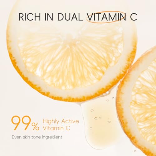 LAIKOU Vitamin C Skin Care Set, 6 Pcs Skincare Kit for Women, with Vitamin C Serum for Face Toner Eye Cream Face Cream Cleanser Sunscreen, Skin Care Gift Set for Women Teenage Girls Mom Daughter