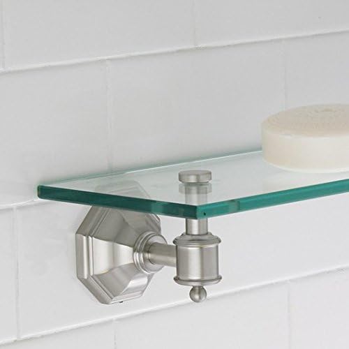 Norwell Lighting 3452-BN-GS24 Kathryn 24" Glass Shelf with Brushed Nickel Finish: FINAL SALE, NO REFUNDS or RETURNS