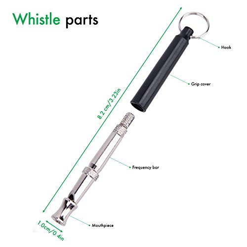 nicekrud Dog Whistle, Professional Dog Training Whistle to Stop Barking, Adjustable Pitch Ultrasonic Pet Whistle Training Tool Silent Bark Control for Dogs