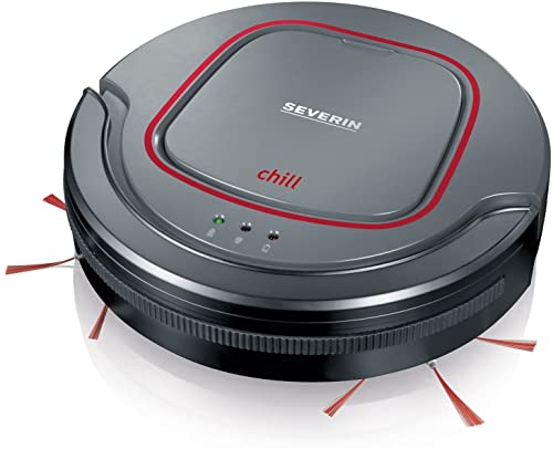 Severin Rb 7025, Aspirateur Robot (Accu Li-Ions 12,8V, Chill) Gris/Rouge/Noir
