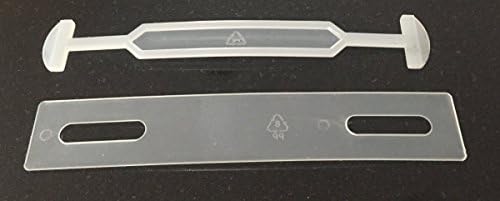 10 Heavy Duty, Flexible Plastic Handles for Boxes (packaging/crafts), 6.5" x .75" x .125" (thick), clear transluscent