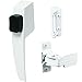 Prime-Line K 5145 Screen and Storm Door Push Button Latch Set With Night Lock – Replace Old or Damaged Screen/Storm Door Handles – White Finish, Fits Doors 5/8 – 1-1/4 in. Thick (Single Pack)