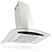 AKDY 36 in. Convertible Kitchen Island Mount Range Hood in Stainless Steel with Tempered Glass and Dual Touch Controls