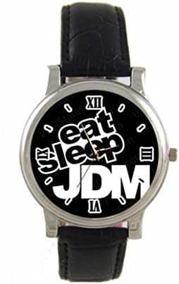 Eat Sleep Jdm Vinyl Sticker Decal For Car Truck Custom Women Men Style Watch with Black Leather Strap