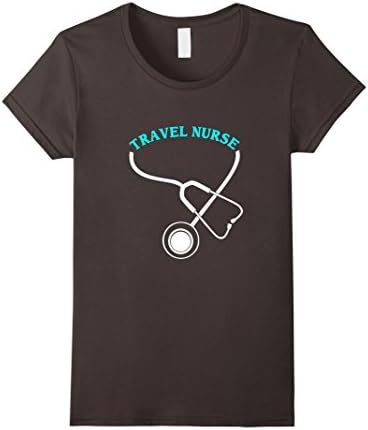 Womens Travel Nurse Gift T-Shirt Medium Asphalt