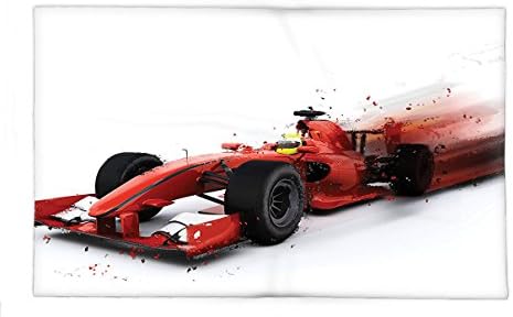 Interestlee Fleece Throw Blanket Cars Decor Generic Formula 1 Racing Car Illustration With Special Pace Effect Turbo Motion Auto Print Red Black