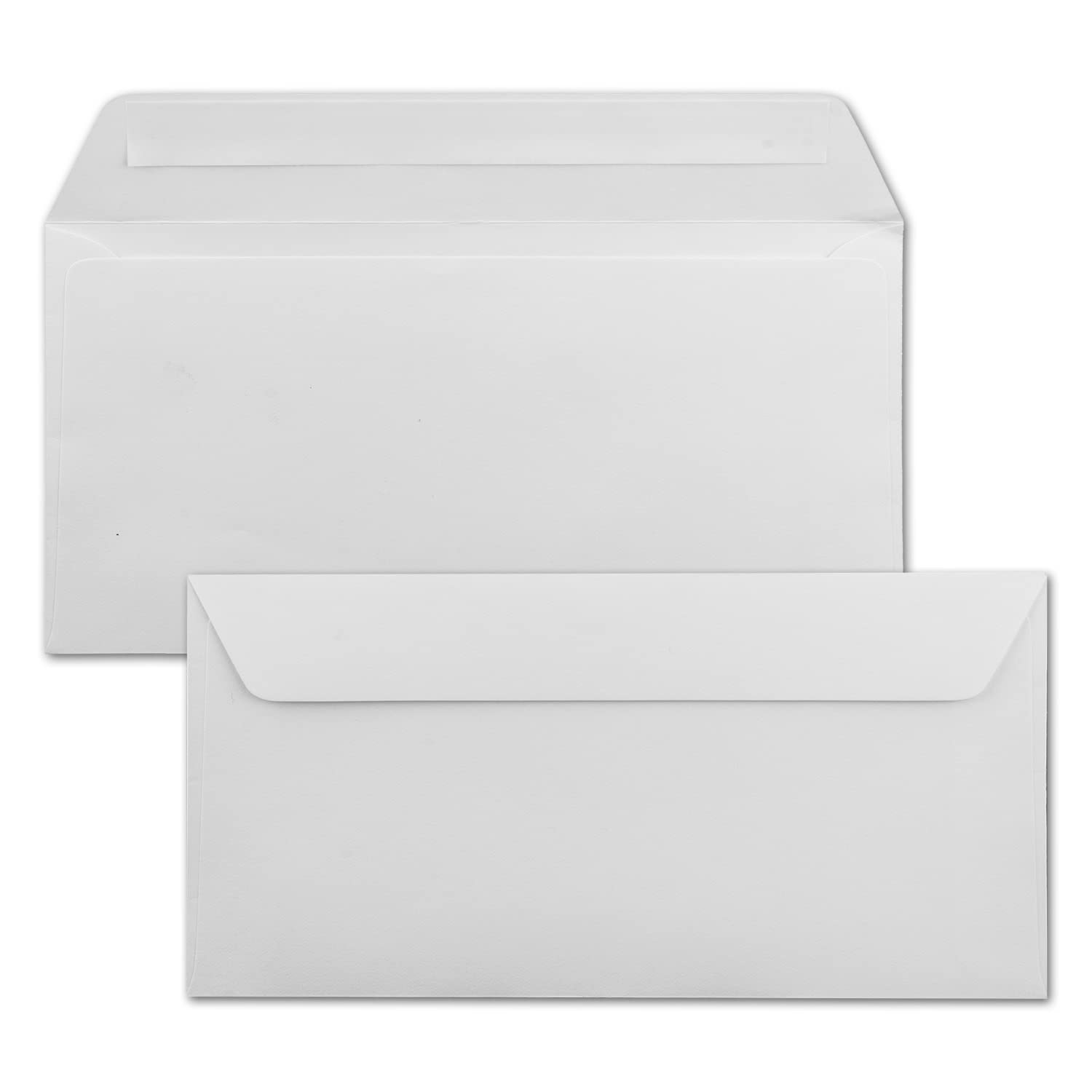 Gustav Neuser Envelopes DIN Long 11 x 22 cm Self-adhesive White 100 g/m2 Without Window 100 Umschläge White