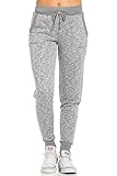 My Yuccie Women's French Terry Sweatpants Sweatpants With Side Pockets, Small, Charcoal 2