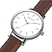 June & Ed Quartz Stainless Steel Men's Watch with Sapphire Crystal Dial Window - Silver
