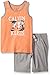 Calvin Klein Little Boys' 2 Piece Set- Graphic Tank Top and Drawstring Short, Orange, 3Ttoddler