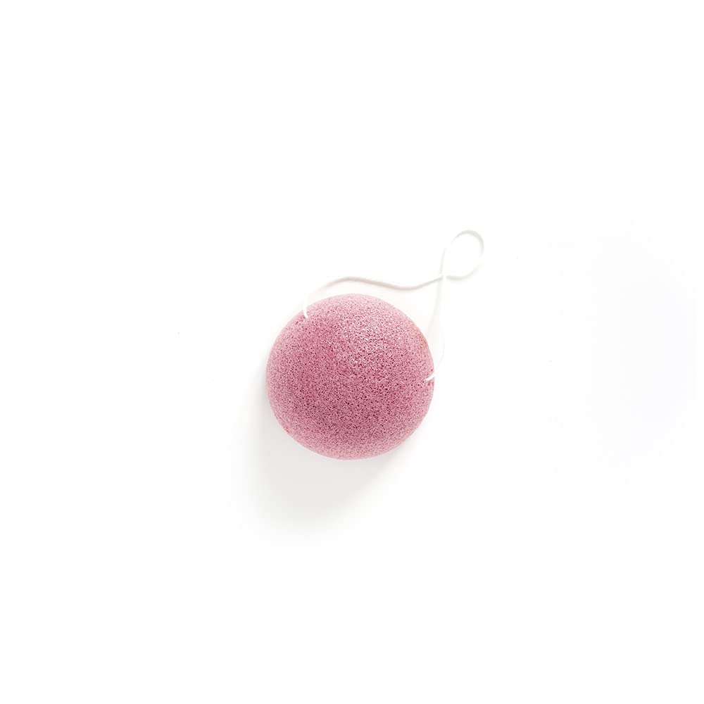 Alma Secret Pink Konjac Cleansing Sponge. Facial and body cleansing. 100% natural with Konjac root fiber. All skin types. Biodegradable natural cosmetics. Cruelty Free