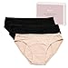 Hesta | Rael Women's Organic Cotton Period Menstrual Sanitary Protective Underwear Panties / 3Pack (Medium, 2Black1Natural)