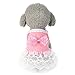 Dog Cat Bow Tutu Dress Lace Skirt, Gotd Cute Sweet Pet Puppy Dog Apparel Clothes Short Skirt Dress (M, Pink)