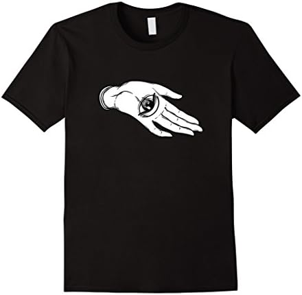 Men's Evil Eye Hamsa Hand T-Shirt Large Black
