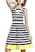 The Bazaar R Women's Summer Sleeveless Knee Length Striped A Line Dress