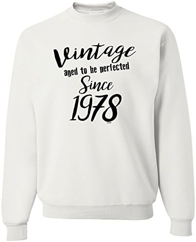 owndis CN-Swea 40th Birthday Gifts Vintage Aged To Be Perfected Since 1978 -CN-SWEA-1978-0104-S-White