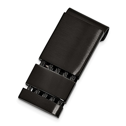 Chisel Stainless Steel Black-plated Money Clip