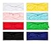 8 Pack Elastic Womens Headband, Bunny Ears Bow Headband Hairband Headwrap Many Colors (Set 4)