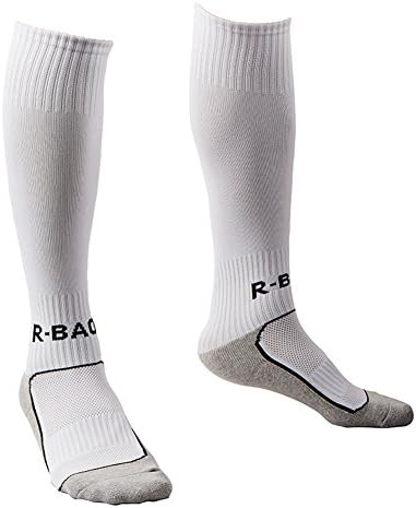 Thorn Bird Boys and Girls Sport Soccer Compression Socks Knee High Tube Althletic Football Socks (White)