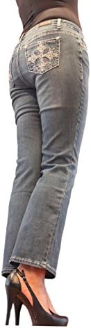 Earl Jean Women Petite Slim Boot and Embroidery Pocket Epmp137 (10P)