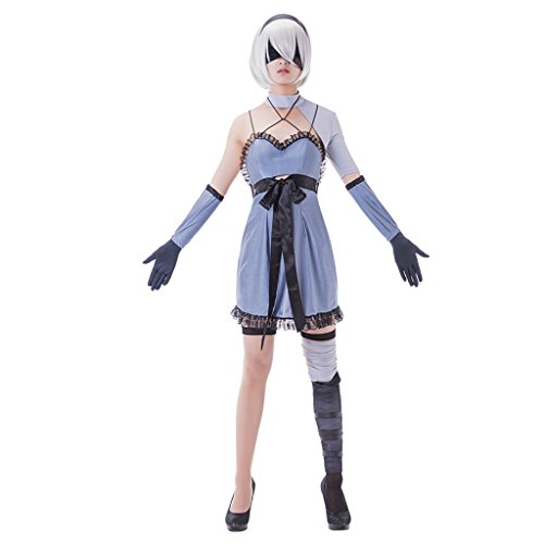 CosplayDiy Women's Dress Set for NieR: Automata 2B Cosplay Costume