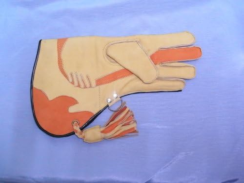 Triple Skinned Falconry glove (Premier range) extra large size (black and silver)