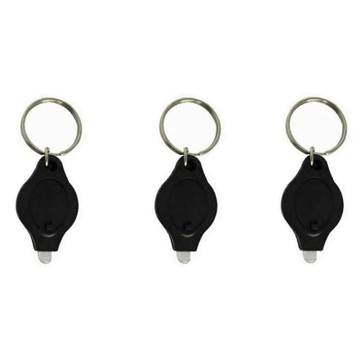 MACHSWON 3PCS Mini Keychain Torches Flashlight UV Money Checker Key-Chain LED Money Detector Light Key Ring Light Torch Black