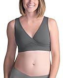 Kindred Bravely Soft French Terry Nursing Sleep Bra for Maternity / Breastfeeding (X-Large-Busty, Grey)