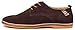 Kunsto Men's Classic Leather Oxfords Flats Shoes Lace Up US Size 10.5 Brown