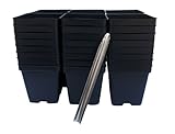 48 Transplant/Seedling Plastic Pots (3.25 Inch) and Transplant Tool (Bundle of 2) Total 49 Pieces
