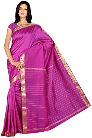 Indian Women's Traditional Art Silk Saree Sari Drape Skirt Top Veil Fabric