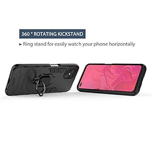 TANYO Custodia per cellulare + pellicola proteggi schermo per OPPO Reno4 Z 5G, in TPU/PC resistente agli urti [staffa a… - immagine 6