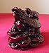 1 X Dragon Headed Turtle in a Dark Red Resin Finish with Baby Turtle on Shell and Standing on a bed of Coins and Gold Ingots; 8c