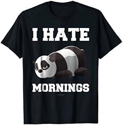 I Hate Mornings Funny Panda Gift T Shirt. Lazy People Gifts
