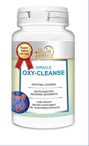 Miracle OXY-Cleanse - Super Value 180 Capsules - Colon Intestinal Cleanser - Help Digestion and Bowl Movement