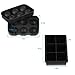 Adoric Easy Release Silicone Ice Cube Trays - 2 Set, Sphere Round Ice Ball Maker & Large Square Ice Cube Molds for Whisky, Cocktails, Bourbon, Chocolate Making