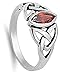 Sterling Silver Simulated Garnet Ring Irish Celtic Knot Design Band 925 New Size 10