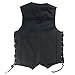2Fit Men's Black Genuine Leather 10 Pockets Motorcycle Biker Vest New S To 6XL (Large (CHEST 42 INCHES))