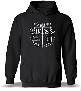 YDYD BTS Sweater with JUNG KOOK JIN SUGA Jimin V Hoodie Unisex Winter New Sweater Shirt Sweat Clothes Jacket (X-Large)
